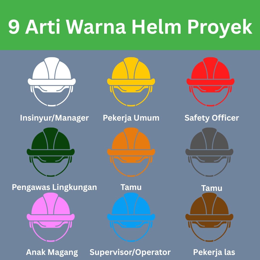 9 Arti Warna Helm Proyek Berdasarkan Jabatan Kerja