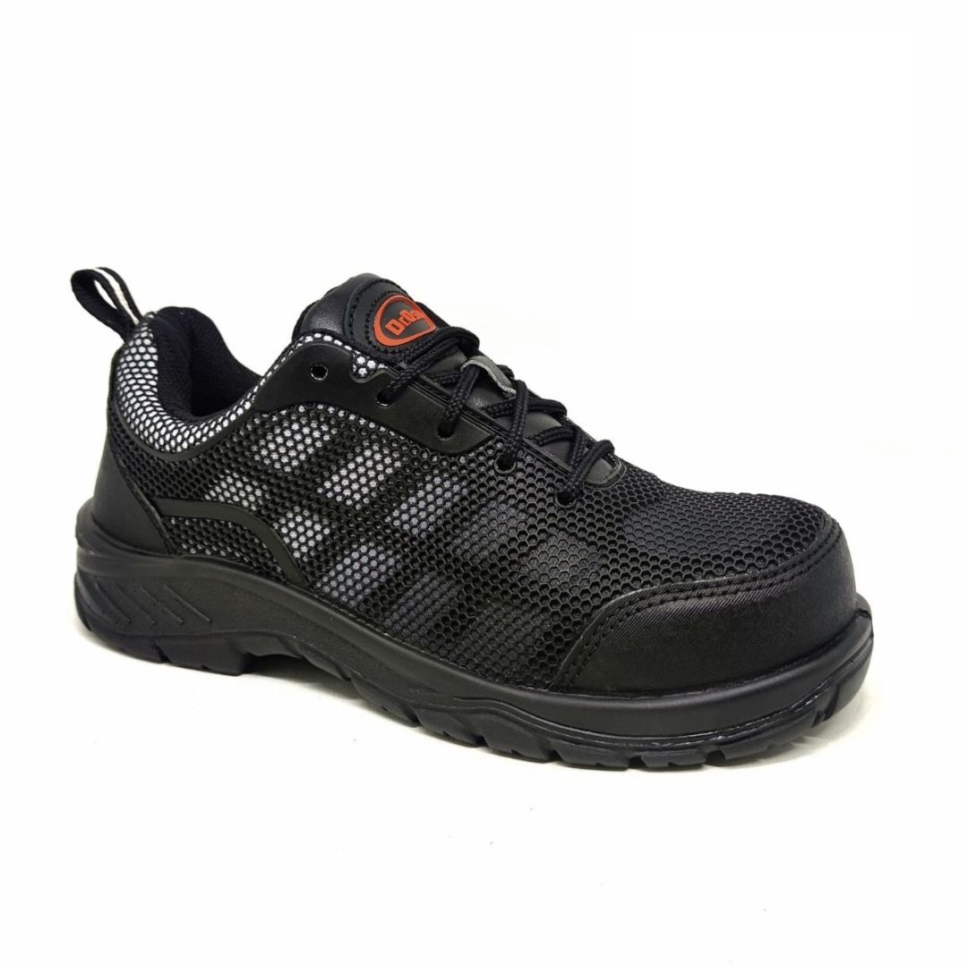 D OSHA Safety Shoes Lace Up Black